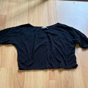 FP beach free people beach black top medium loose oversized